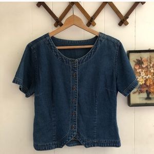 Vintage Denim Button Down Top